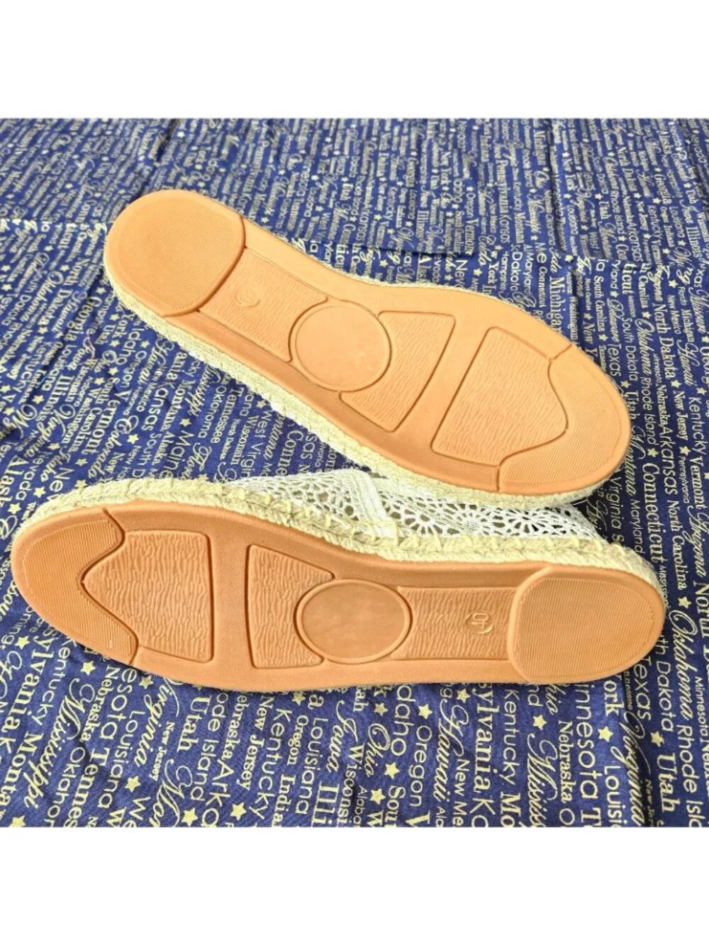 Alexis Leroy Crochet Espadrille Cream Slip-Ons Boho Vacation Shoes Size 40 New